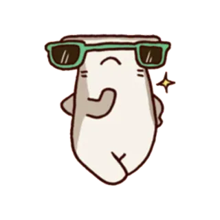 😎 da68c2f0 Cartone animato, Personaggio, Occhiali da sole, Carino telegram sticker