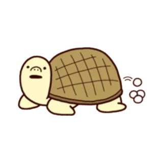 🐢 e5d1fbbd tartaruga, animale, carino, cartone animato, scoreggiare telegram sticker