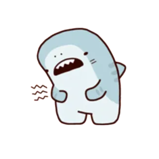 💆 f321cb55 Squalo, Cartone animato, Animale, Carino, Personaggio, Illustrazione telegram sticker