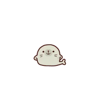 😋 fa1eb25d foca, animale, carino, cartone animato telegram sticker