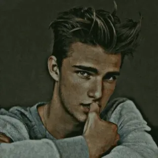 😕 577436dc ポートレート, 男性, ハンサム, 男性, 若い大人, グレー, 屋内 telegram sticker