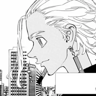 🌟 5332689b Дзинъ Anime, Manga, Charakter, Schwarzweiß telegram sticker