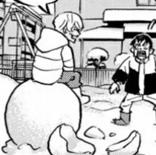 🌟 e6f4e745 Schnee, Winter, Schneeball, Kinder, Manga, Schneeballschlacht telegram sticker