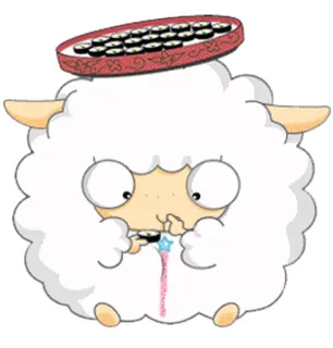 🔅 5093d307 cừu, sushi, động vật, dễ thương, thức ăn, hoạt hình telegram sticker
