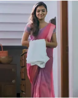 😌 08b3a449 wanita, sari, india, tradisional, pakaian, potret, dalam ruangan whatsapp sticker