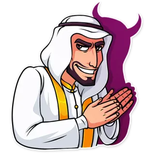 😈 05dedcf9 kẻ phản diện, ác quỷ, Trung Đông, mưu mô, quỷ dữ, sừng telegram sticker