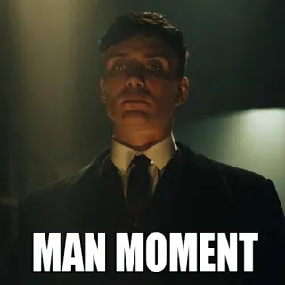 🙎‍♂️ da2ab502 MAN MOMENT mannen moment, pak, meme, portret, serieus telegram sticker