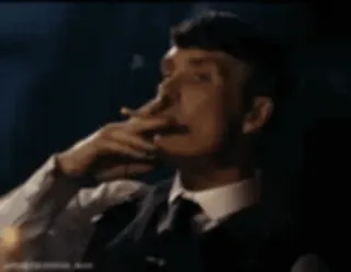 🚬 ef6bb894 Tommy Shelby Peaky Blinders smoking, cigarette, man, serious, drama, tv telegram sticker