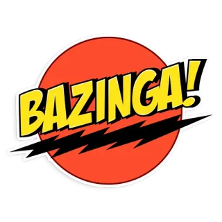 ✊ 4ae742ca BAZINGA! bazinga, the big bang theory, serie, spruch whatsapp sticker