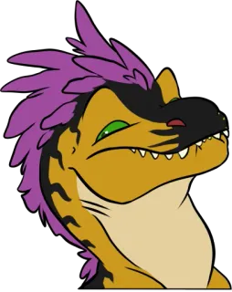 😉 7579183d 恐龙, 爬行动物, 动物, 卡通, 贴纸, 头部, 肖像 telegram sticker