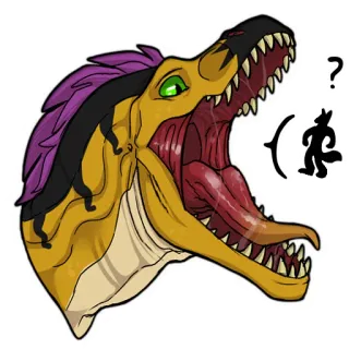 🍽 a217e650 恐龙, 兽人, 冒犯, 生物, 卡通, 贴纸 telegram sticker