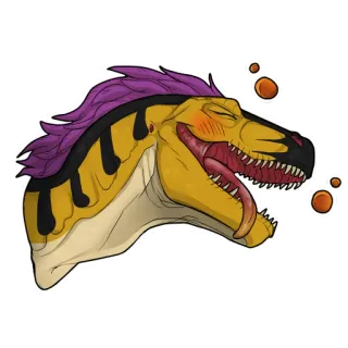 🥴 b1f692fb 恐龙, 霸王龙, 动物, 插图, 卡通 telegram sticker