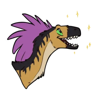 ✨ db7bd970 恐龙, 迅猛龙, 动物, 卡通, 贴纸, 侏罗纪, 史前 telegram sticker