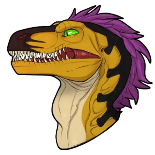 😡 e6967aab 恐龙, 迅猛龙, 动物, 爬行动物, 卡通 telegram sticker