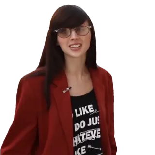 🤓 ceadd66f LIKE,
DO JUST
HATEVE,
LIKE. phụ nữ, áo khoác, người, kính, quần áo, trang phục telegram sticker