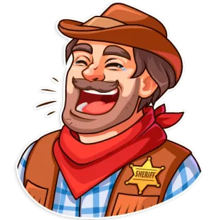 😂 cc671417 SHERIFF Sheriff, Cowboy, Abzeichen, Western, Gesetz, Polizei telegram sticker