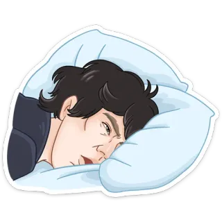 😴 68a6e161 somnolent, fatigué, oreiller, repos, visage, triste telegram sticker