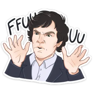 💩 7fbe6c19 FFUUU en colère, expression, personnage, frustration, mème telegram sticker