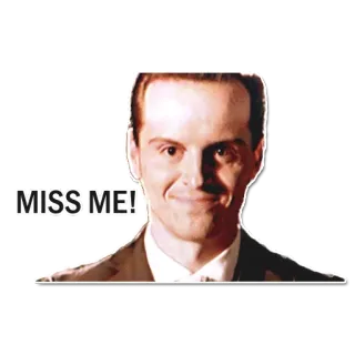 🤧 d63f49d0 Jim Moriarty Sherlock MISS ME! Jim Moriarty, Sherlock, villain, miss me telegram sticker