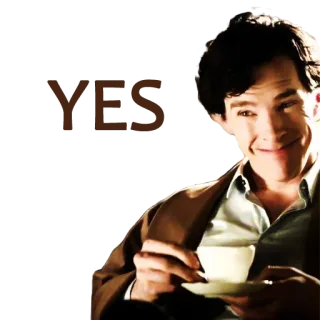 😲 ec5020b1 Tea? tea, cup, drink, benedict cumberbatch telegram sticker
