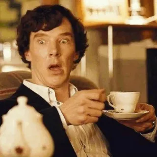 🔎 51b4d476 Sherlock Holmes Sherlock benedict cumberbatch, sherlock, té, serie tv, bbc, impactado telegram sticker