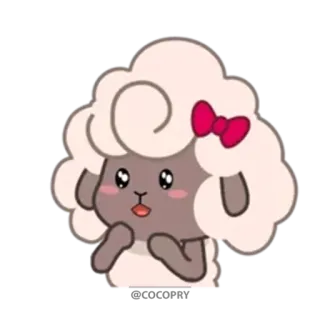 🥺 1b7a2e9f ovelha, desenho animado, animal, fofo whatsapp sticker