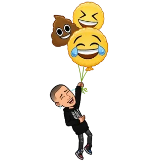 🌟 0577ff57 emoji, bitmoji, cartoon, character, emoticons, balloons telegram sticker