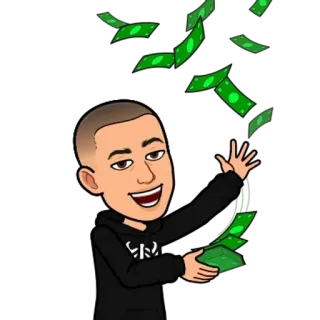 🌟 179619ec money, cash, cartoon, bitmoji, finance, wealth telegram sticker