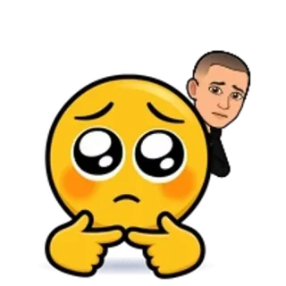 🌟 2bb096a5 emoji, shy, blushing, cute, bitmoji telegram sticker