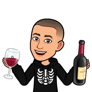 🌟 88ccf86c wine, alcohol, drinking, bitmoji, cartoon telegram sticker