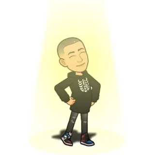 🌟 a3080172 bitmoji, cartoon, avatar, person, character, pose telegram sticker