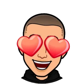 🌟 bed611c6 love, heart, cartoon, avatar, character, eyes telegram sticker