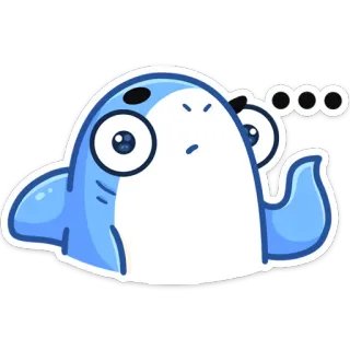 🤨 6ef3b73a ooo cartoon, shark, cute, blue, sticker telegram sticker