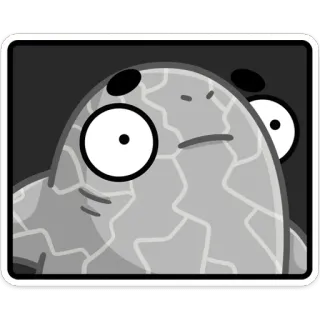 😳 ac494f23 cartoon, grey, animal, funny, silly, cute telegram sticker