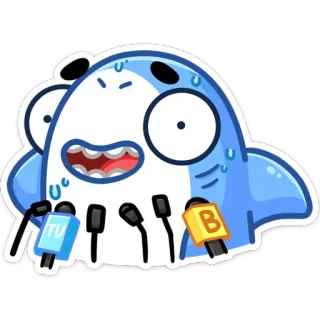 😓 bb036b74 TV
B shark, media, anxious, cartoon telegram sticker