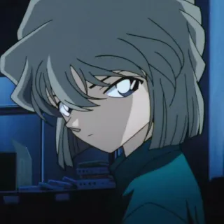 😒 54911932 Ai Haibara Detective Conan Anime, Manga, Détective, Fille, Ai Haibara whatsapp sticker