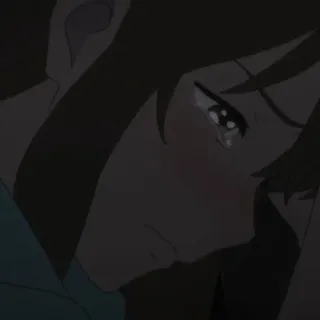 🎗 15a12ff4 triste, anime, llorando, mujer, lágrimas telegram sticker