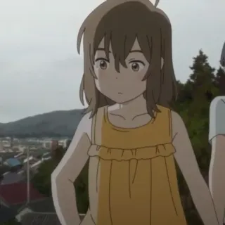 🎗 552db358 Anime, Chica, Linda, Vestido Amarillo telegram sticker