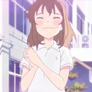 🎗 ecf24097 anime, chica, sonriendo, dibujos animados, feliz telegram sticker