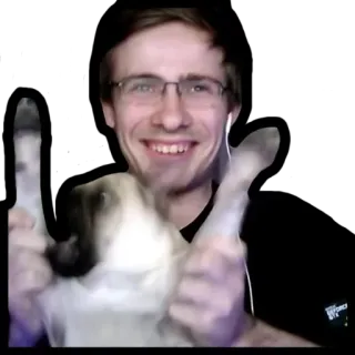 😃 9ff72189 person, dog, smile, happy, portrait telegram sticker