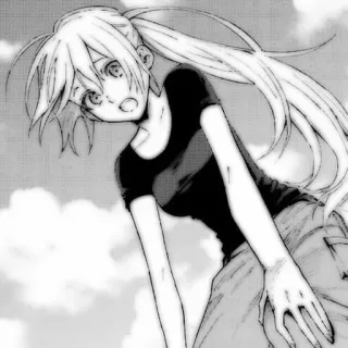 📂 1554fa7f anime meisje, manga, paardenstaart, lucht, vrouw telegram sticker