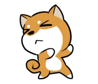 😣 186469b7 anjing, shiba inu, kartun, binatang, meme telegram sticker