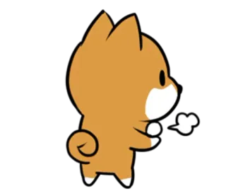 👏 dc4c22cd anjing, binatang, anak anjing, kartun, imut, shiba inu telegram sticker