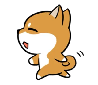 🚶 df36e863 shiba inu, anjing, hewan, imut, kartun, emoji, stiker telegram sticker
