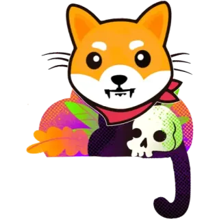 💟 2d094c51 perro, halloween, calabaza, cráneo, animal, pegatina telegram sticker