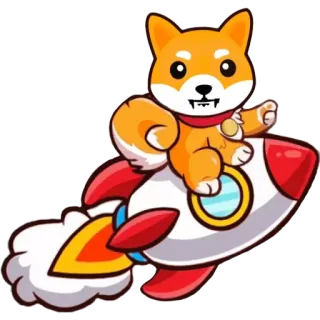 💟 b5ce418b perro, cohete, animal, espacio, dibujo animado, volando, lindo, mascota telegram sticker