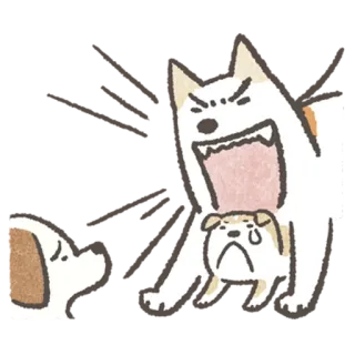 😤 03676ac8 dog, angry, cute, sad telegram sticker