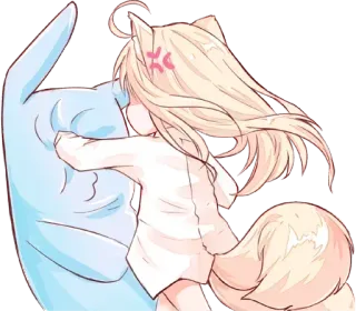 💖 20a120df anime, marah, karakter, rubah, kartun, imut, gadis telegram sticker