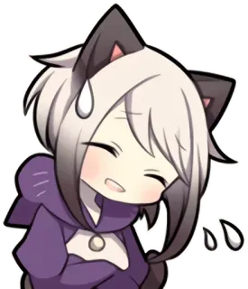 💖 9d028463 gadis kucing, anime, keringat, sedih, khawatir, kelelahan, imut telegram sticker