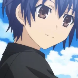 🙂 41371c23 Anime, Lächeln, Junge, Porträt, Cartoon, Süß telegram sticker